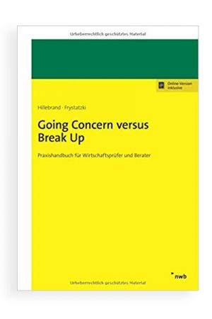Buchdeckel des Buches "Going Concern versus Break Up" von Christoph Hillebrand.