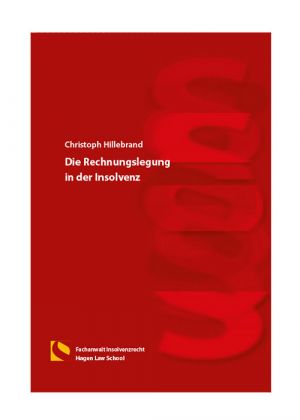 Buchdeckel des Buches "Die Rechnungslegung in der Insolvenz" von Christoph Hillebrand.
